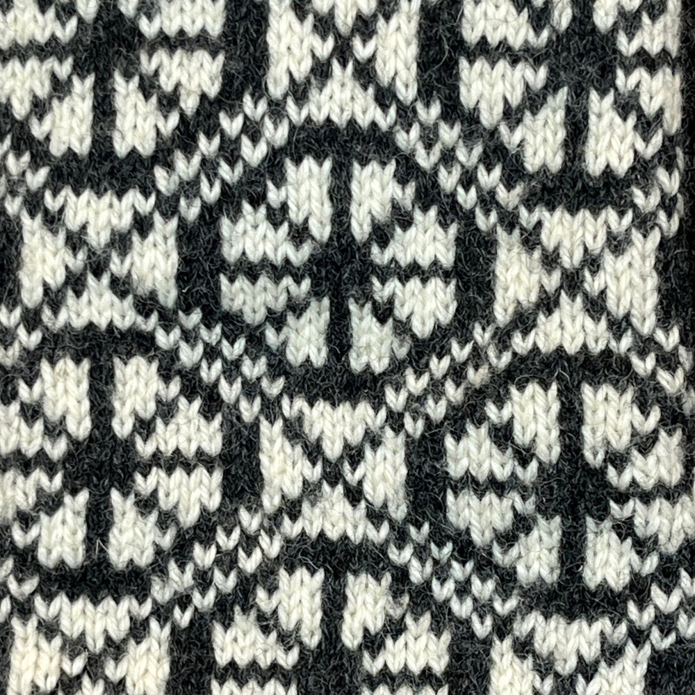 Thinsulate Nordic Knit Mittens Womens Gray White Fair Isle Wool Blend 40g Lined - Picture 10 of 12